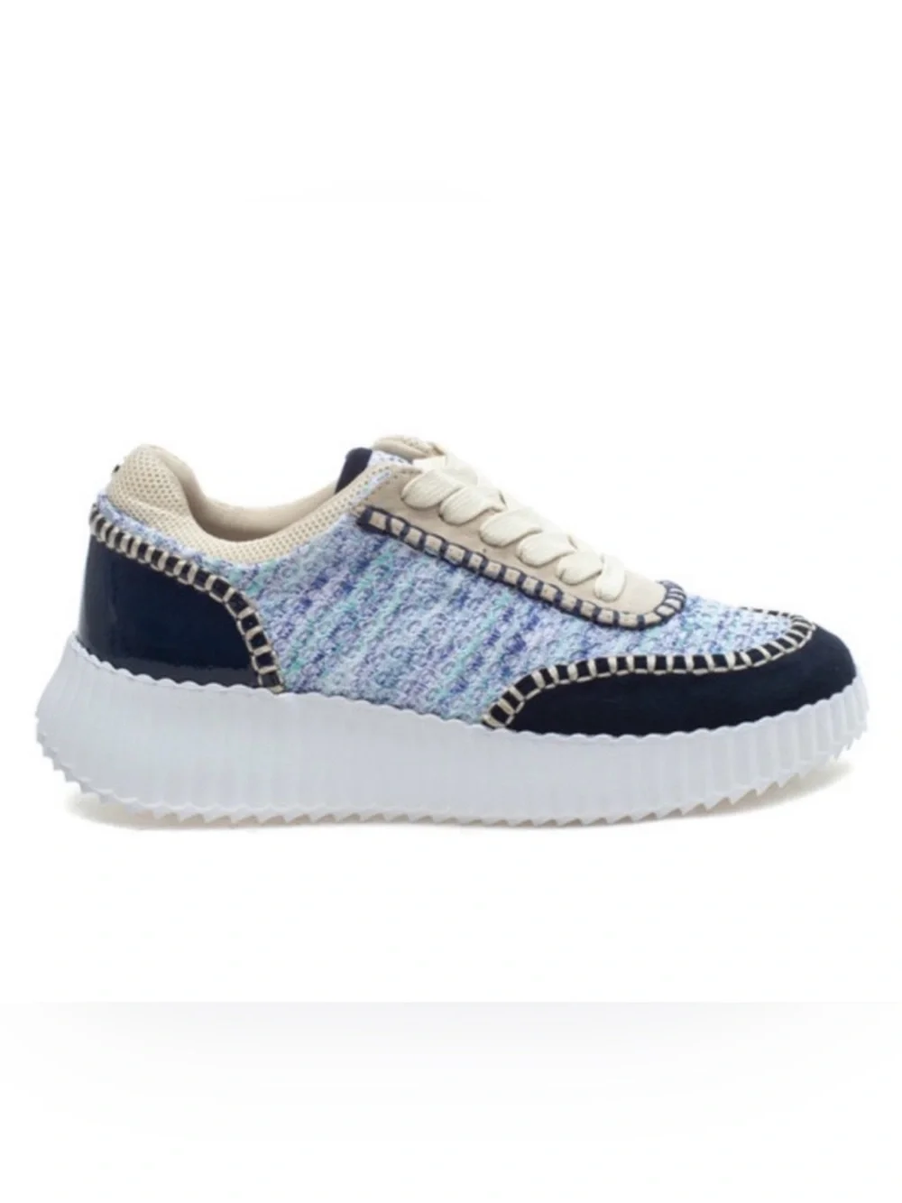 NEW IN BOX J/SLIDES Charlene Navy and‎ Cream Size 11